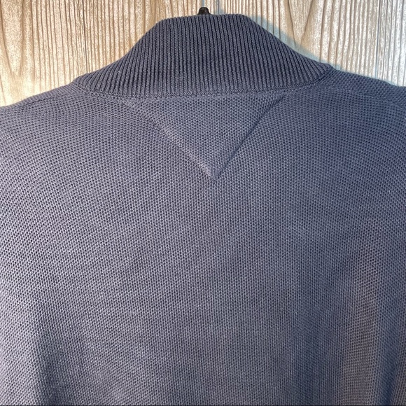 Tommy Hilfiger Cotton Navy Sweater Sz L - Picture 3 of 5